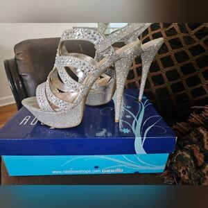 Silver stilettos